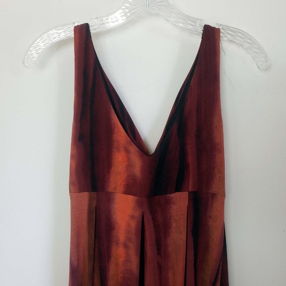 Ronnie Nicole Size 6 Caribbean Sunset Wide Strap Sleeveless Wrap Maxi Dress - Picture 9 of 14